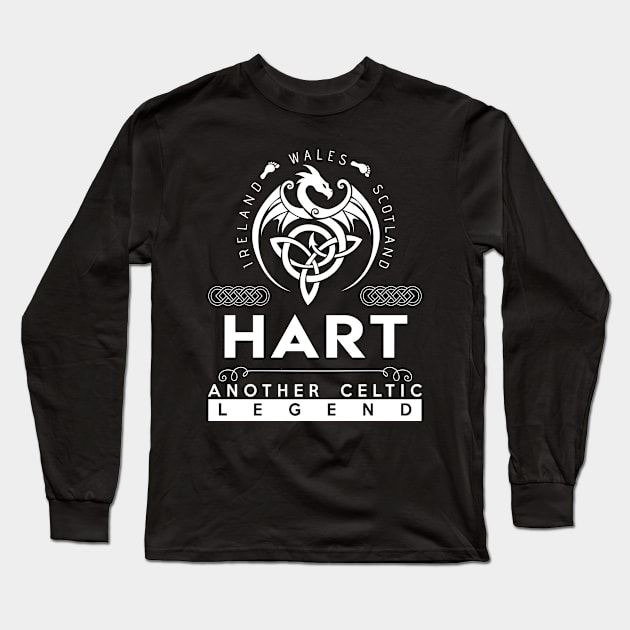 Hart Name T Shirt - Another Celtic Legend Hart Dragon Gift Item Long Sleeve T-Shirt by harpermargy8920